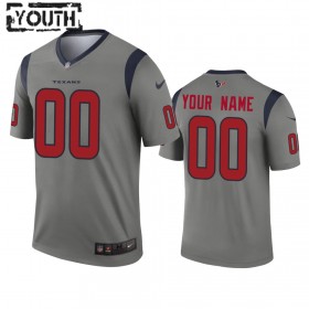 Lasten Houston Texans NFL Pelipaita Custom harmaa Inverted Legend